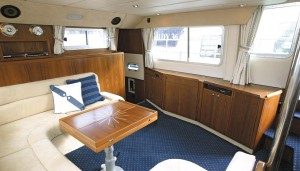 A teak joinered saloon